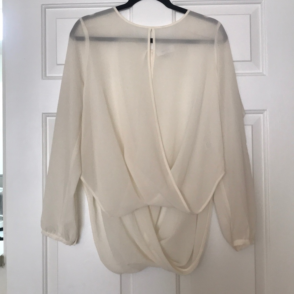 Sheer long sleeve top
